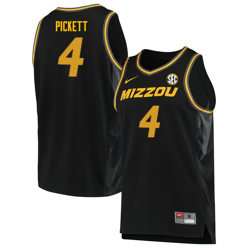 Men #4 Javon Pickett Missouri Tigers College Basketball Jerseys Sale-Black